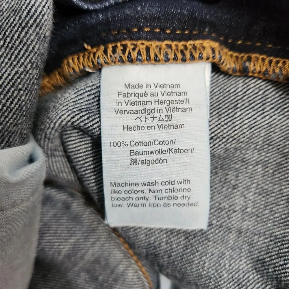 J. Crew Mercantile Jeans Men 32X34 (33X31.5) Dark Wash Slim Straight Leg